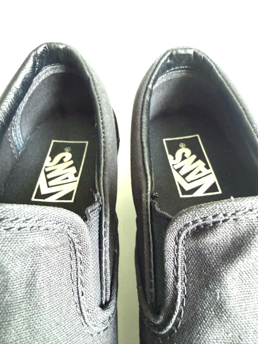 Vans Classic Slip-On Stackform Triple Black Platform Sneakers Sz 7.5W/6M EUC - Picture 14 of 15